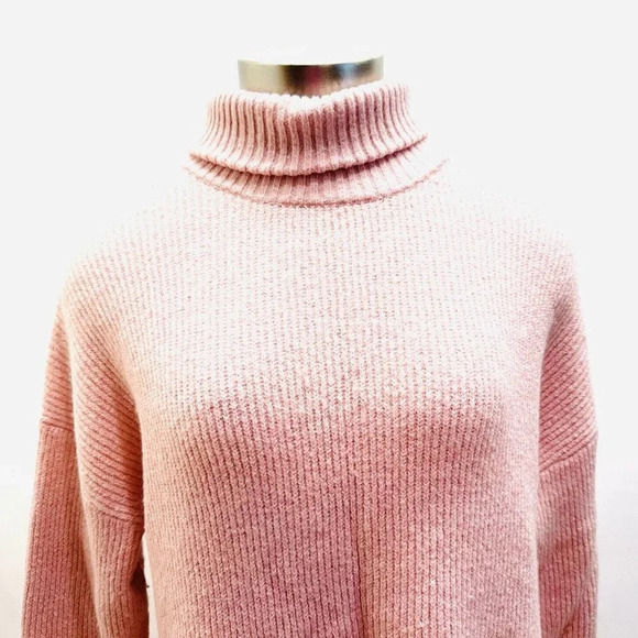 CHELSEA 28 Women Long Sleeve Pull-Over Turtle Neck Pink Sweater Size Medium - Picture 2 of 13